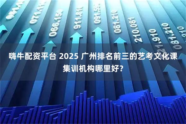 嗨牛配资平台 2025 广州排名前三的艺考文化课集训机构哪里好？